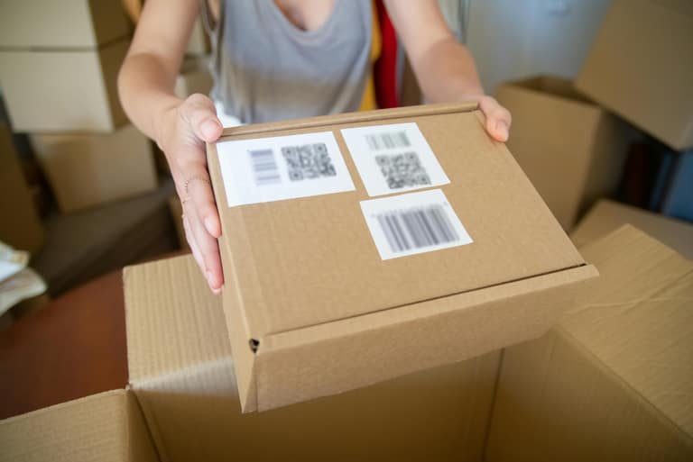Package label tracking preview