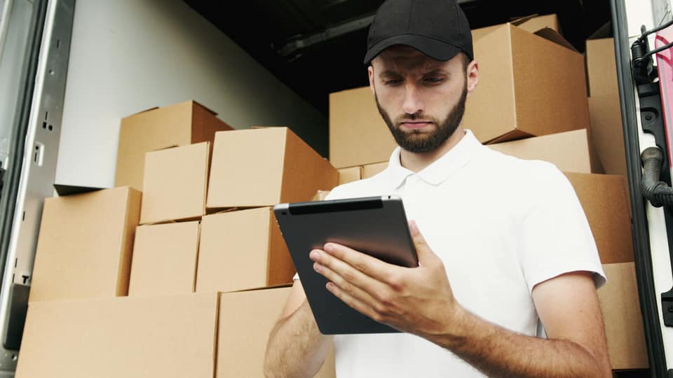 Delivery tablet workflow preview